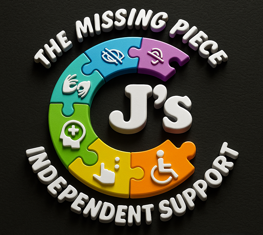 J's Independent Support logo: The Missing Piece